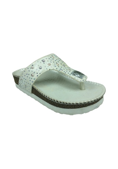 Ortopedikal Cici Bebe Kız Çocuk Parmak Arası Terlik Abiye Taşlı-25 (489372216)