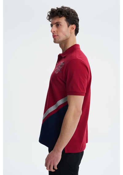 AR-MA Arma Erkek Regular Fit Likralı Pike Polo Yaka Tişört Y27374308501 Bordo