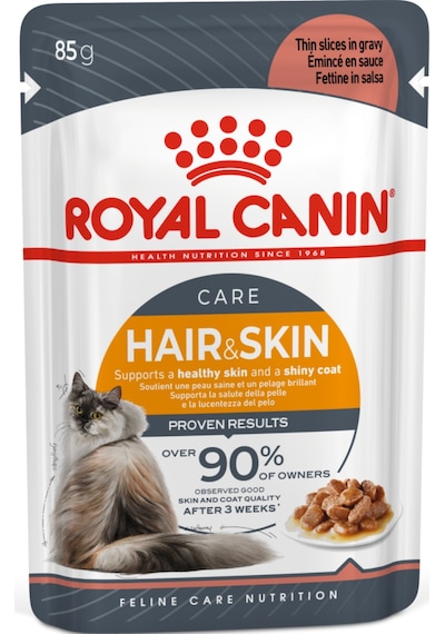 Royal Canin Hair Skin Gravy Soslu Pouch Yetişkin Kedi Yaş Maması 12 X 85 Gr