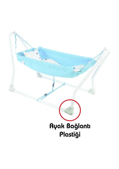 Milas Hamak Yedek Parça 4 Ad Plastik Köşe Ayakları Beyaz