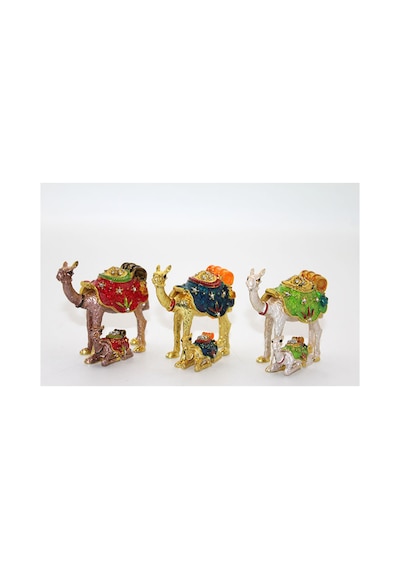 1 Adet Yavrulu Deve Figürü Dekoratif Mini Heykel, Masa Süsü, Ev Ve Ofis Aksesuarı, Ornament Figure