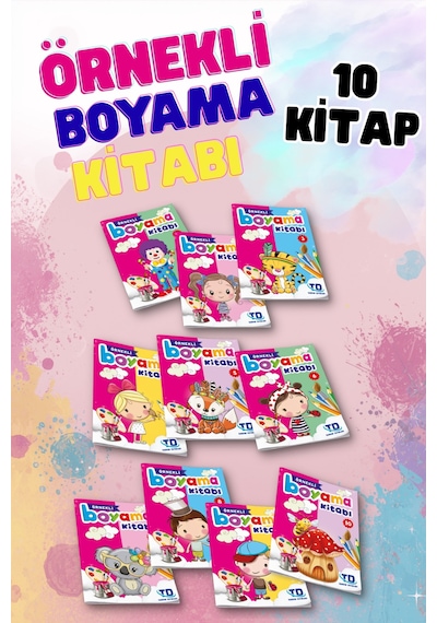 Örnekli Boyama Kitabı 10 Kitap Tandem Yayınları