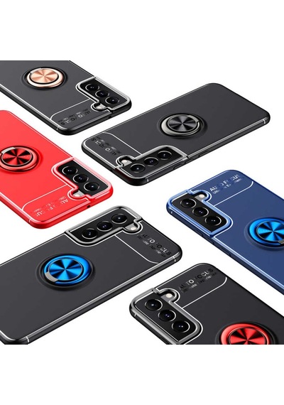 Samsung Uyumlu Galaxy S22 Plus Kılıf Yüzüklü Magnetli Ravel Case Kapak