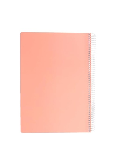 Pruva A4 Pet Spiralli Karton Kapaklı Defter 144 Yaprak - Kareli - Turuncu Genel