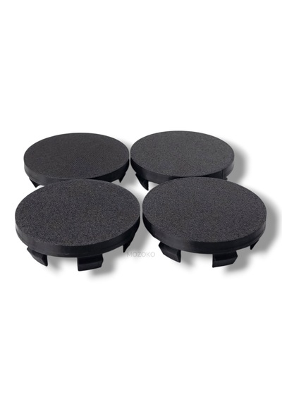 4'lü Set 56 Mm Dış Çap 52 Mm İç Çap Siyah Logosuz Jant Göbeği Kapağı