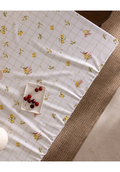 Madame Coco Aurox %100 Pamuk Masa Örtüsü - Sarı - 160x250 Cm 8684427310113 Çok Renkli