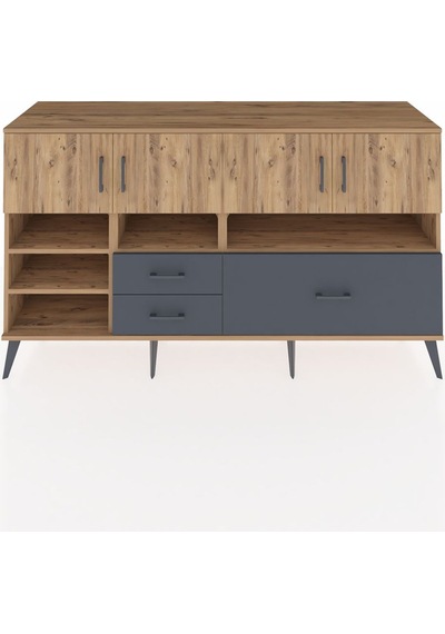 Hyperion Konsol 8 Raflı 3 Çekmeceli 4 Kapaklı 176x44x99 Çam-çam/a Çam-çam/antrasit Hyperion Konsol 8 Raflı 3 Çekmeceli 4 Kapaklı 176x44x99 Çam-çam/a Çam-çam/antrasit