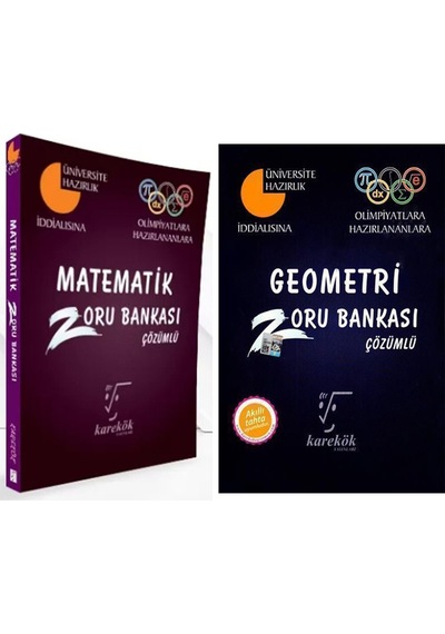 Karekök Yayınları Matematik Ve Geometri Zoru Bankası Seti 2 Kitap