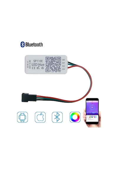 Sp110e Pixel Argb Led Kontrol Cihazı Adreslenebilir Şerit Led Kontrolcüsü