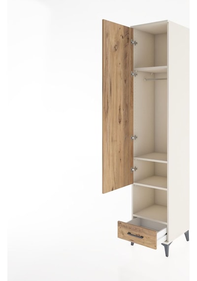 Hyperion Dolap 4 Raflı Tek Çekmeceli Tek Askılı 44x44x221 Aytaşı-çam Aytası