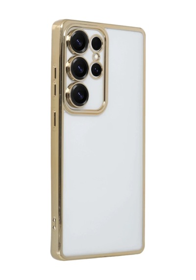 Samsung Galaxy S25 Ultra Uyumlu Kılıf Lensli Silikon - Gold