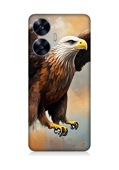 Realme C55 Uyumlu Kartal Uçuşu Desenli Silikon Kılıf