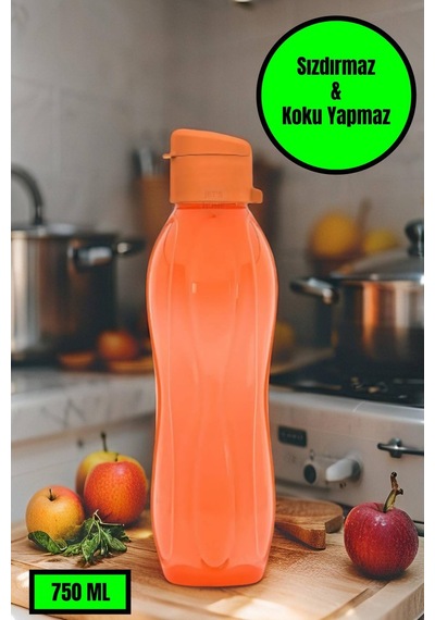 750 Ml Su Matarası Eve, Okula, Spora, İş Yerine Uygun & Su Şişesi & Suluk - Turuncu Turuncu Plastik Diğer