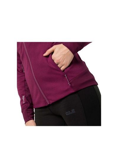 Jack Wolfskın Jack Wolfskin Hydro Grid Fleece Kadın Mor Outdoor Ceketi 1014 Mürdüm