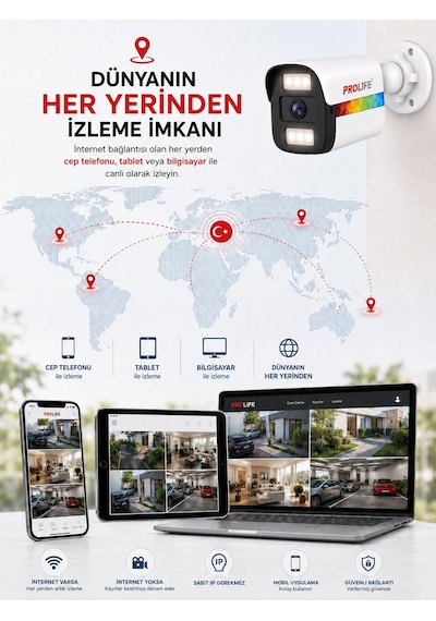 2 Li Sesli Güvenlik Kamerası 5 Mp Gece Renkli Yüz Ve Araç Tanımalı Full Hd Kamera Sistemi