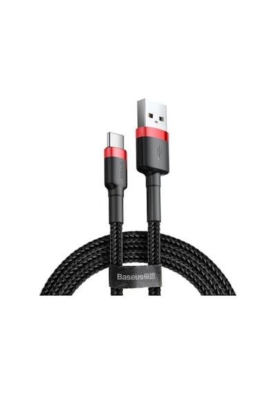 Baseus Cafule 2a Type-c 2 Metre Şarj Kablosu Gri - Siyah