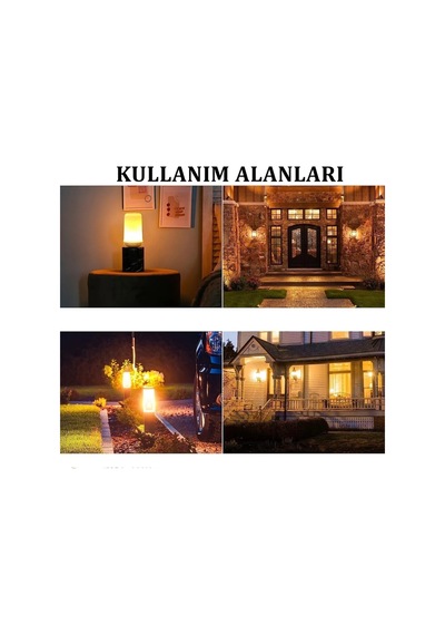 5w Alev Efektli Ampul Lamba Ateş Yanan Ampul E27 Duy Led Işık Şömine Ateş Kamp Lamba