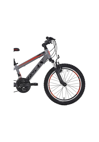 Bisan Cooper Çocuk Bisikleti 30 Cm V Fren 24 Jant 21 Vites Füme Kırmızı Füme - Kırmızı