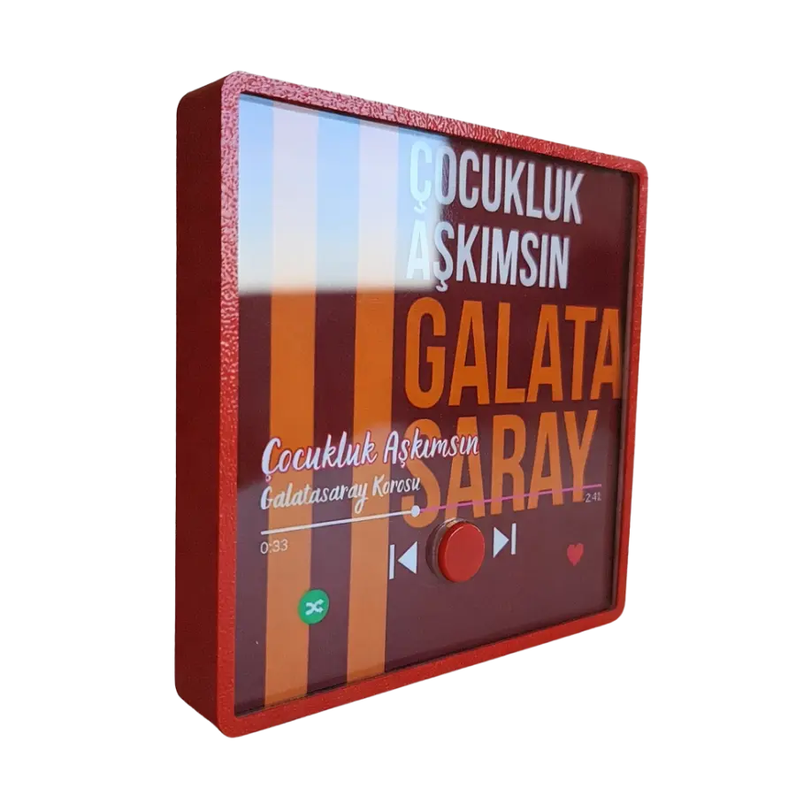 Kişiye Özel Müzikli Magnet Hediyesi Kırmızı