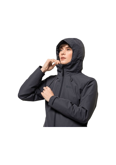 Jack Wolfskin Heidelstein 3in1 Kadın Outdoor Mont 1115681-1388 Antrasit - Gri