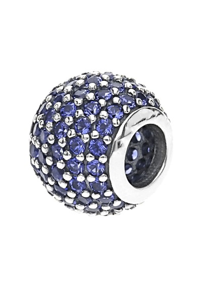 Nur Silver Mavi Taşlı Işıltılı Gümüş Charm Nur-bl01024