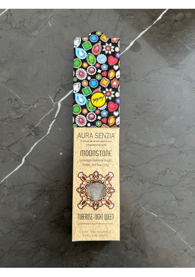 Sree Vani Marka Aura Senzia Doğal Aytaşı Parçaları Hediyeli Elde Sarma Sümbülteber Çiçeği Tütsüsü-8 Adet Çubuk Tütsü