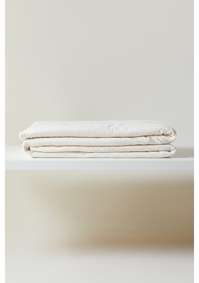 Ocean Home Textile %100 Pamuk Penye Ekru Yıldız Nakışlı Çocuk Tek Kişilik Çok Amaçlı Örtü 155 X 215 Cm