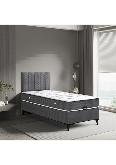 Luna Comfort Tek Kişilik Yatak Baza Başlık Set 3'lü Set Konuma Özel Teslimat 90 x 190 CM