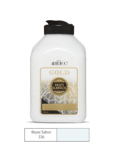 Gold Multi Surface Akrilik Boya 500 Ml. 336 Beyaz Sabun Karışık, Çok Renkli