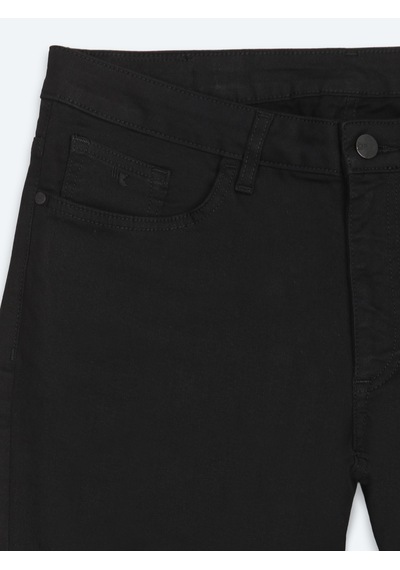 Kip Siyah Düz Slim Fit Denim Pamuk Karışımlı Pantolon Siyah -