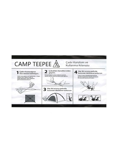 Artemis - Camp Teepee 2 Kişilik Manuel Kurulum Çadır Mavi