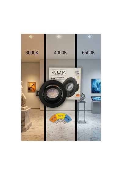 3 Renk Cct Led Spot 3000k-4000k-6500k Siyah Kasa - 927126296 Diğer