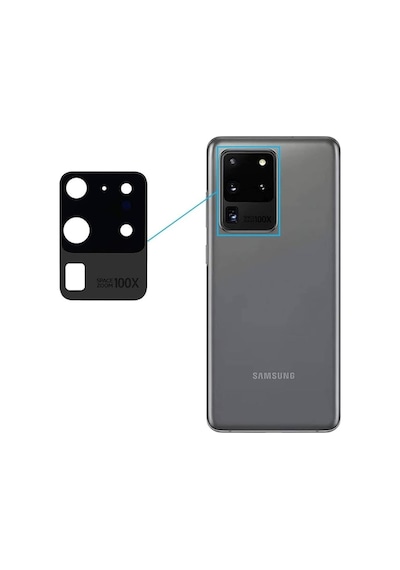 Samsung Galaxy Uyumlu S20 Ultra Kamera Camı Kamera Lensi Arka Kamera Camı Lensi Yapışkanlı