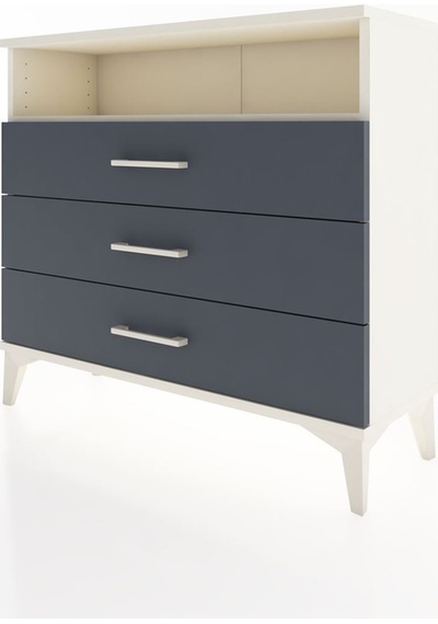 Arges Şifonyer Tek Raflı 3 Çekmeceli 88x30x80 Aytaşı-antrasit Aytaşı