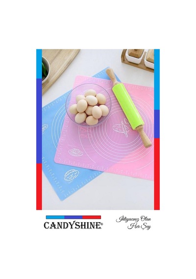 Silikon Renkli Hamur Açma Matı Büyük Boy 50x40cm