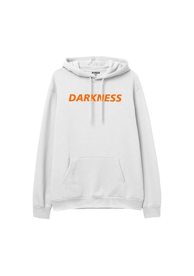 Adrift Darkness Beyaz Oversize Unisex Kapüşonlu Sweatshirt Hoodie Beyaz