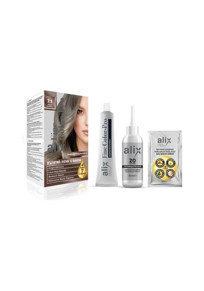 Kit Saç Boyası Pro 7.1 Küllü Kumral