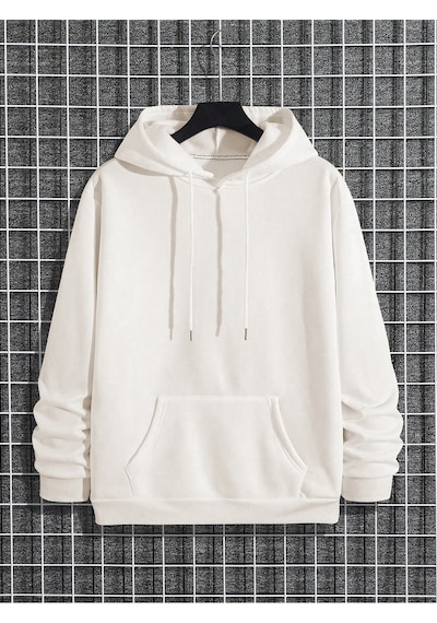 Startmore Kapşonlu Düz Sweat Ekru