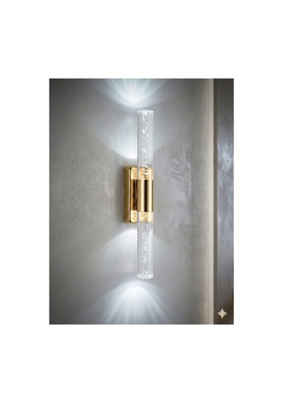 Bubblelight Small 31 Cm Modern Tasarım Led Aplik - Duvar Lambası - Gold - Pilli - Beyaz Led Altın
