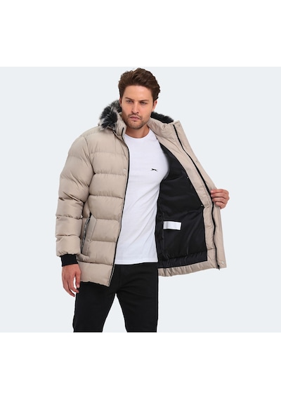 Slazenger HECK Erkek Mont &amp; Kaban Taş Gri