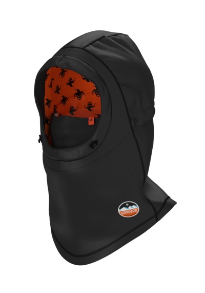 Arctic Balaklava Baskılı Su Geçirmez Çift Kat Softshell Snowboard Kayak Motosiklet Bisiklet Maskesi Siyah