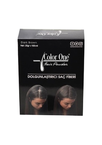 Color One Dark Brown Saç Fiberi 25 Gr + 100 Ml Siyah