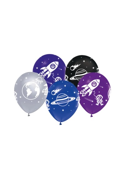 Kozmik Galaksi Balon Lisanslı Karışık 5'Li