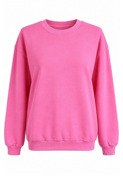 Trender O Yaka 3 İp Pembe Kadın Sweatshirt 27kdt1000011