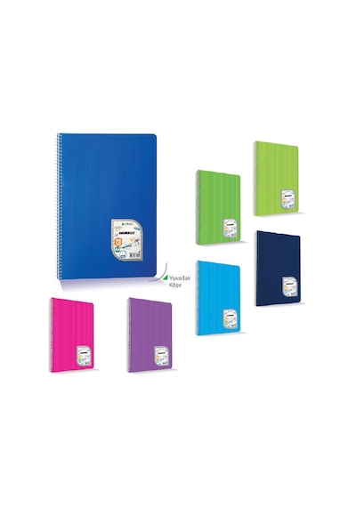 Çınar Colormaxi 100 Yp Kareli A4 Defter Spiralli Plastik Kapak