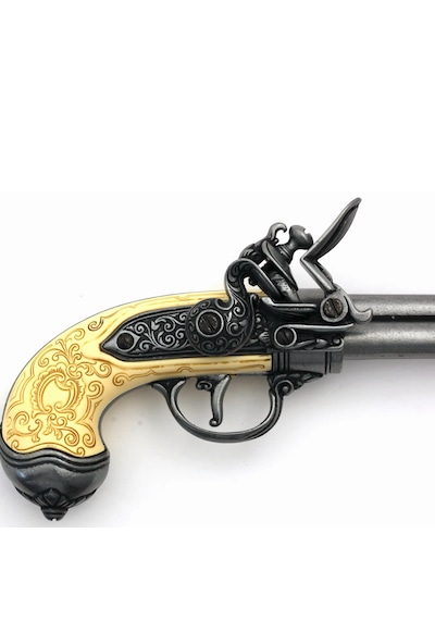 Denix Dekoratif Replika Üç Namlulu Çakmaklı Tabanca, İtalya 1680