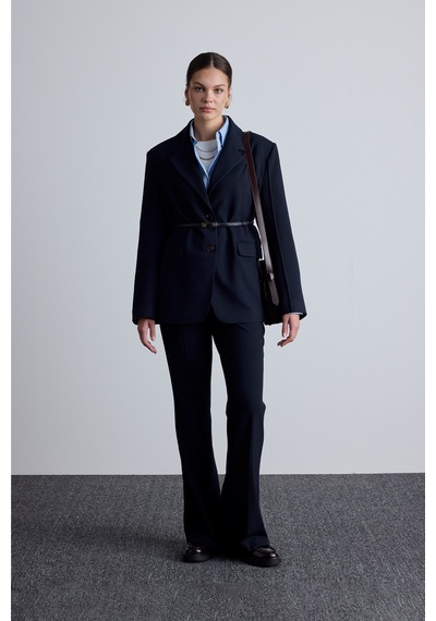 Manuka Klasik Kesim Blazer Ceket Lacivert Lacivert