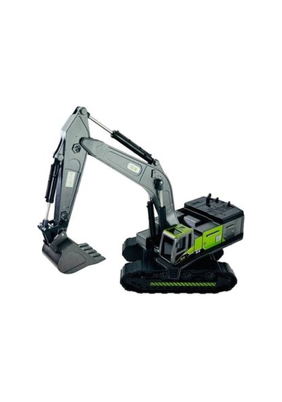 Vardem Sürtmeli Metal Kepçeli İnşaat Aracı 1:55 Excavatör Yeşil