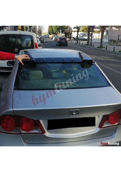 Honda Civic Fd6 Cam Üstü Spoiler 3 Parça Spoiler. Piano Black