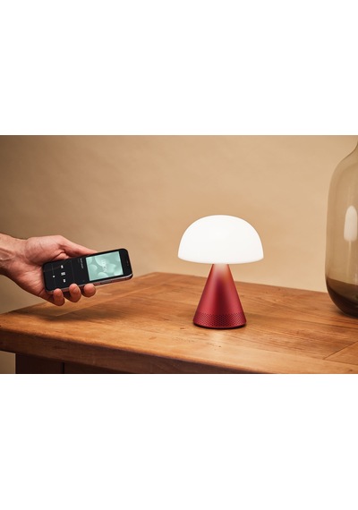 Lexon Mina L Led Lamba Ve Bluetooth Hoparlör Koyu Kırmızı Kırmızı